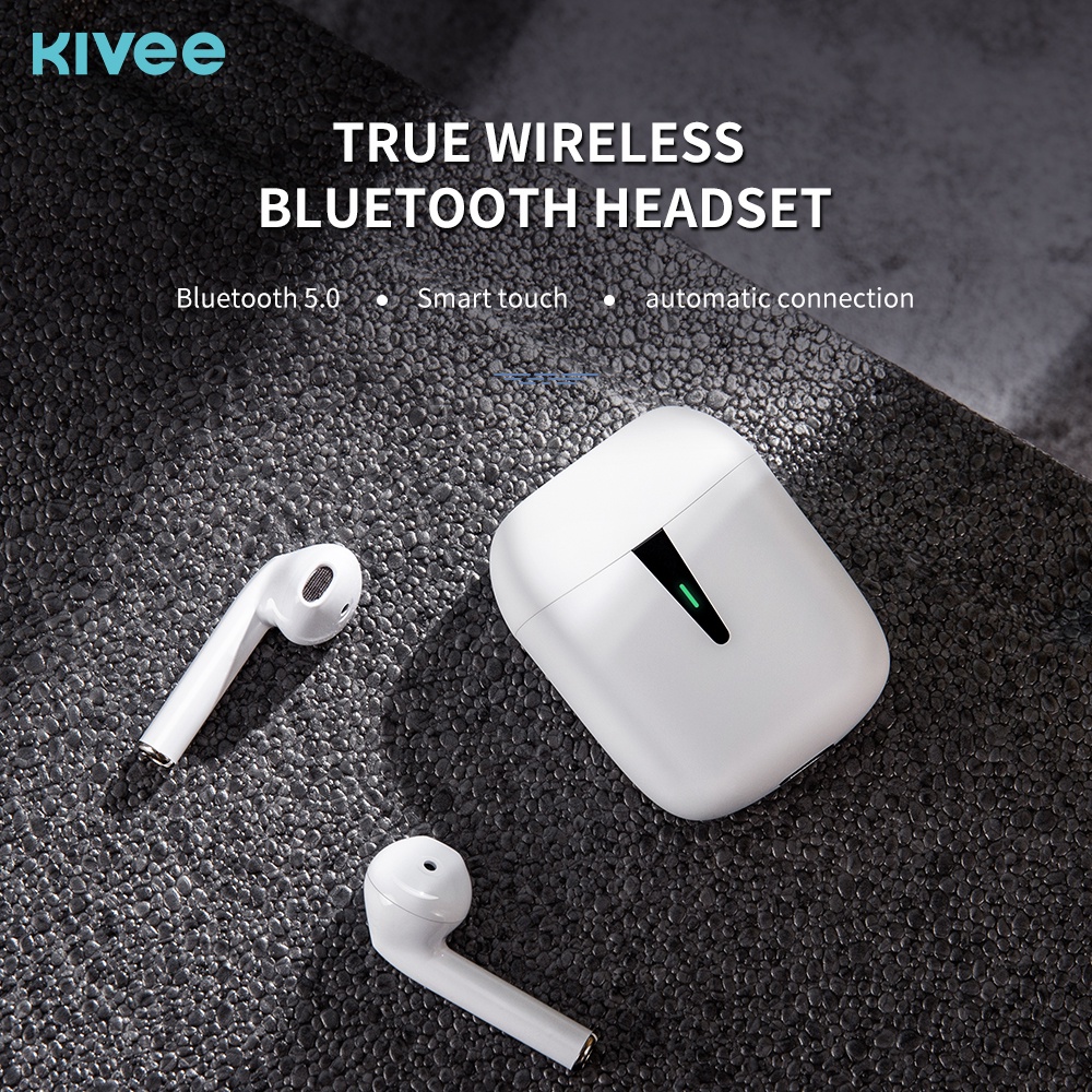 KIVEE Earphone TWS Bluetooth Headset Gaming Original True Wireless Stereo HIFI Noise Cancelling Waterproof-6