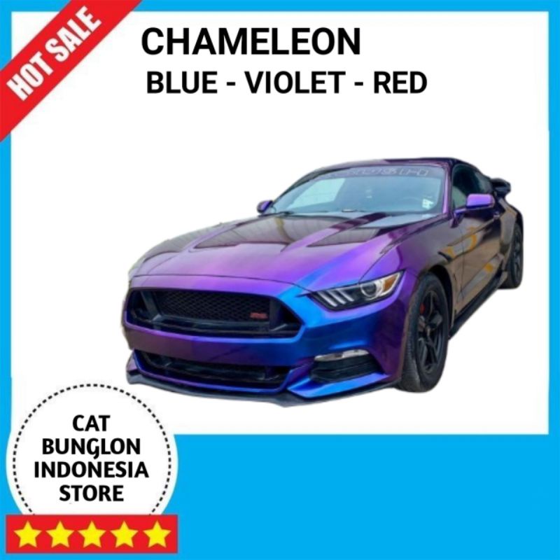 Cat Bunglon Chameleon 3 Warna Blue Violet Red