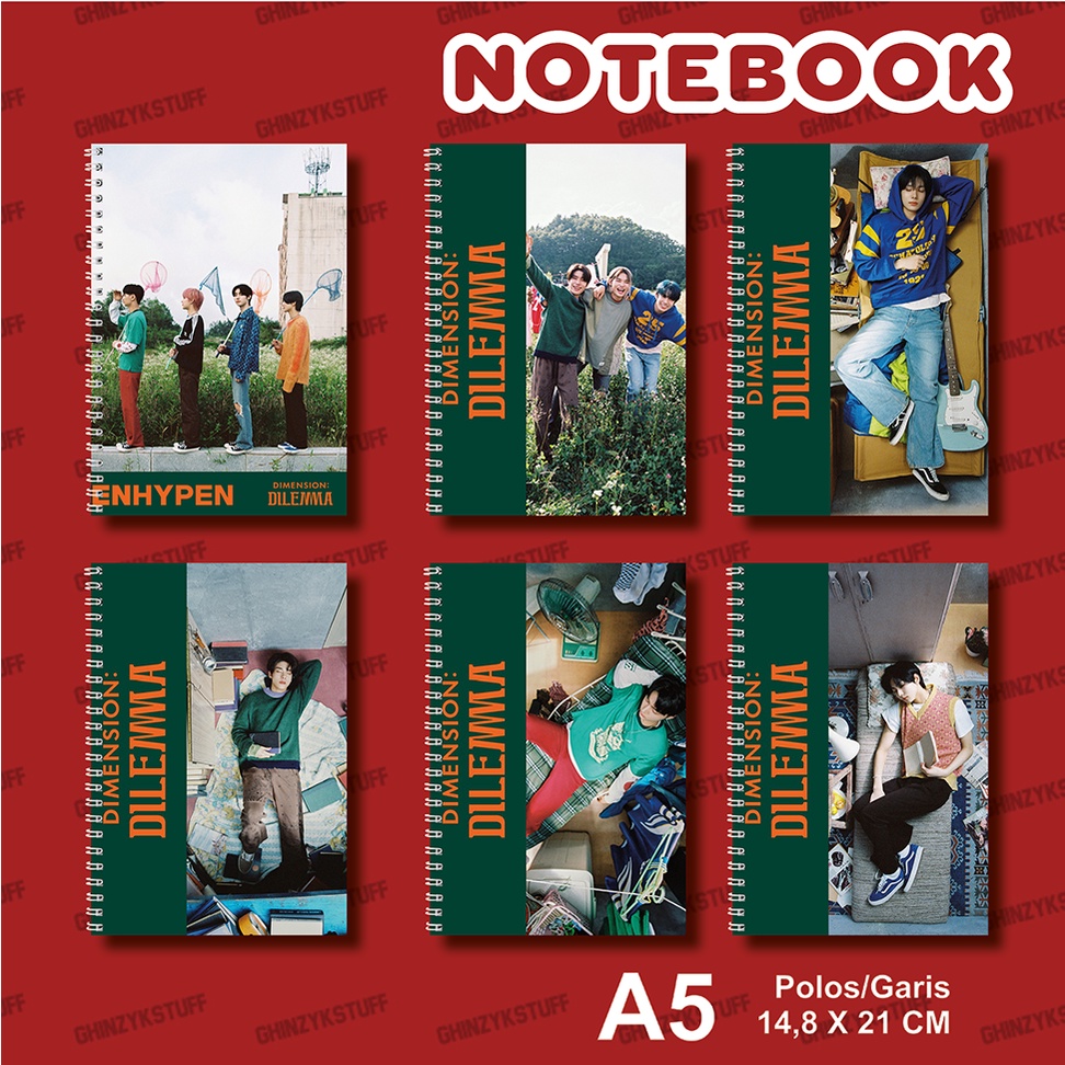 

Notebook KPOP ENHYPEN DIMENSION - DILEMMA Charybdis Ver Ukuran A5 14,6 cm x 21 cm Seri 2