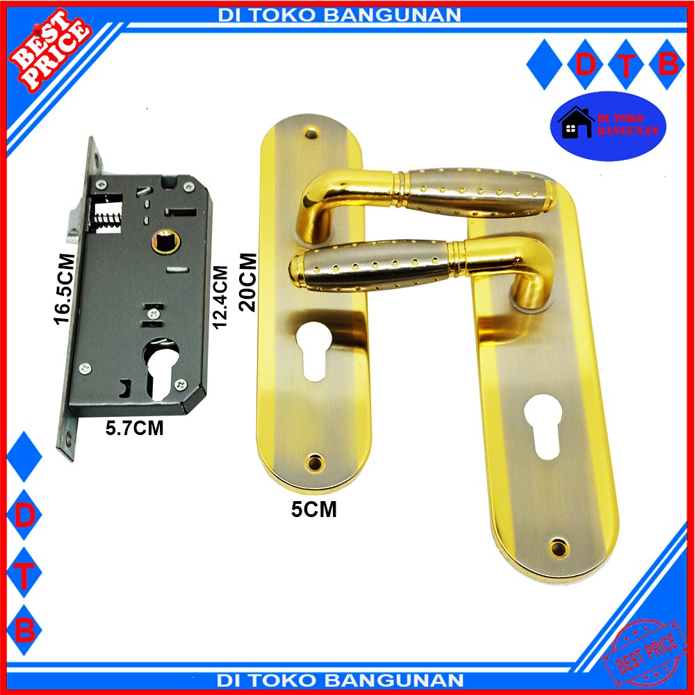 Kunci Pintu Sedang Set Handle Pintu M7 Warlock