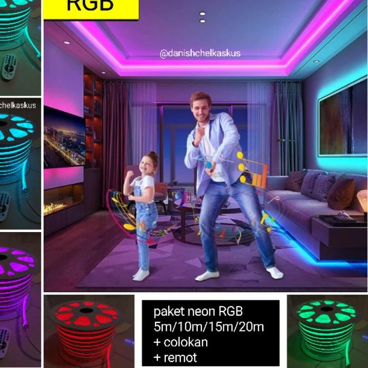 [VIP] NEON FLEX RGB 16 WARNA PANJANG 5 METER ..