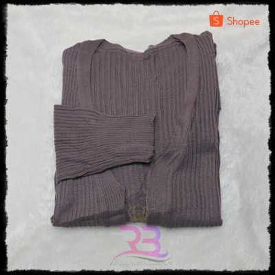 LONG CARDIGAN RAJUT WANITA || CARDY RAJUT || BELLE OVERSIZE / CARDI OUTER / CARDY POLOS-BURGUNDY