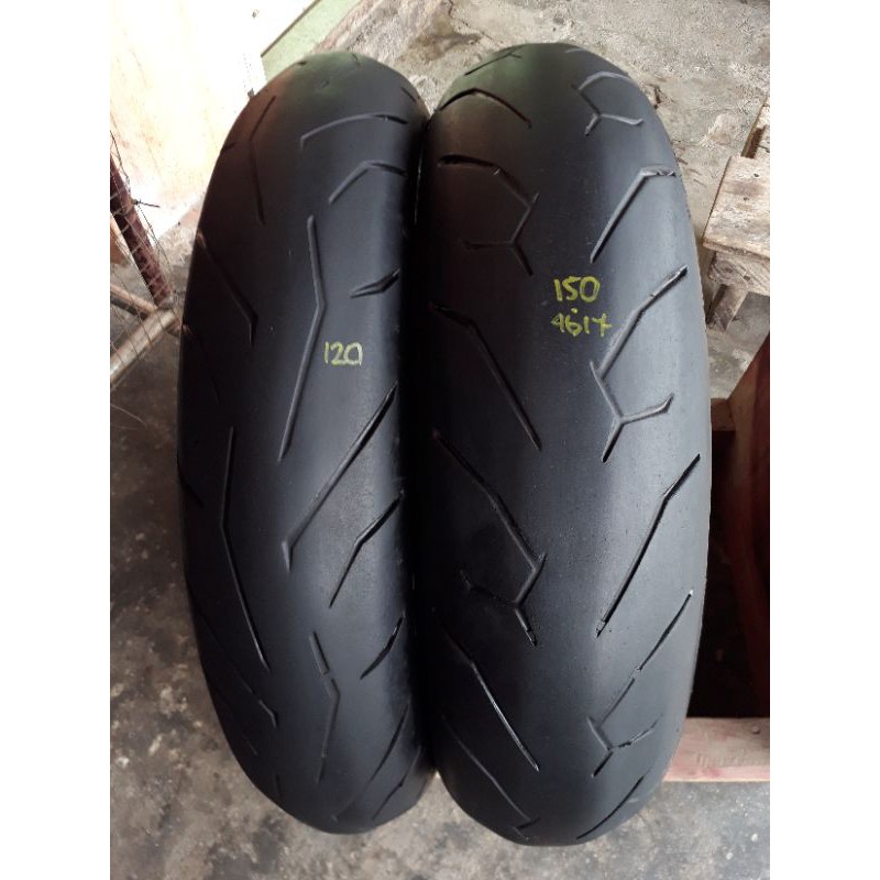 ban bekas import pirelli diablo rosso 2 120 60 17 150 60 17 not dunlop gpr300 corsa