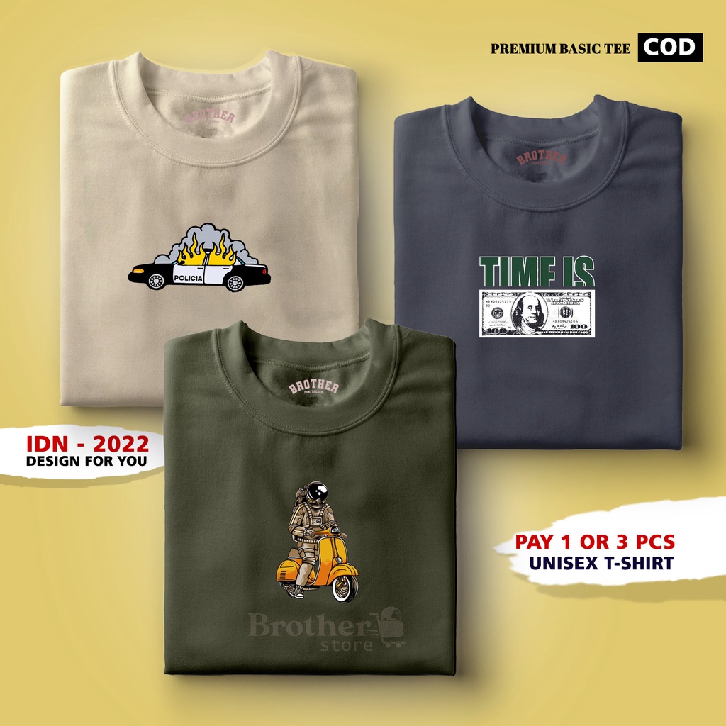 BUY 1 OR 3 PCS ( PROMO COD ) BROTHER STORE / Kaos Distro100% Catoon Combed 30s / ArticelTVP