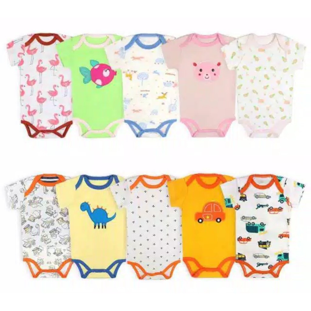 5pc Baju Bayi Newborn Jumper Bayi  0-2 tahun Jumsuit kaos atasan Bayi baru lahir perempuan laki-laki