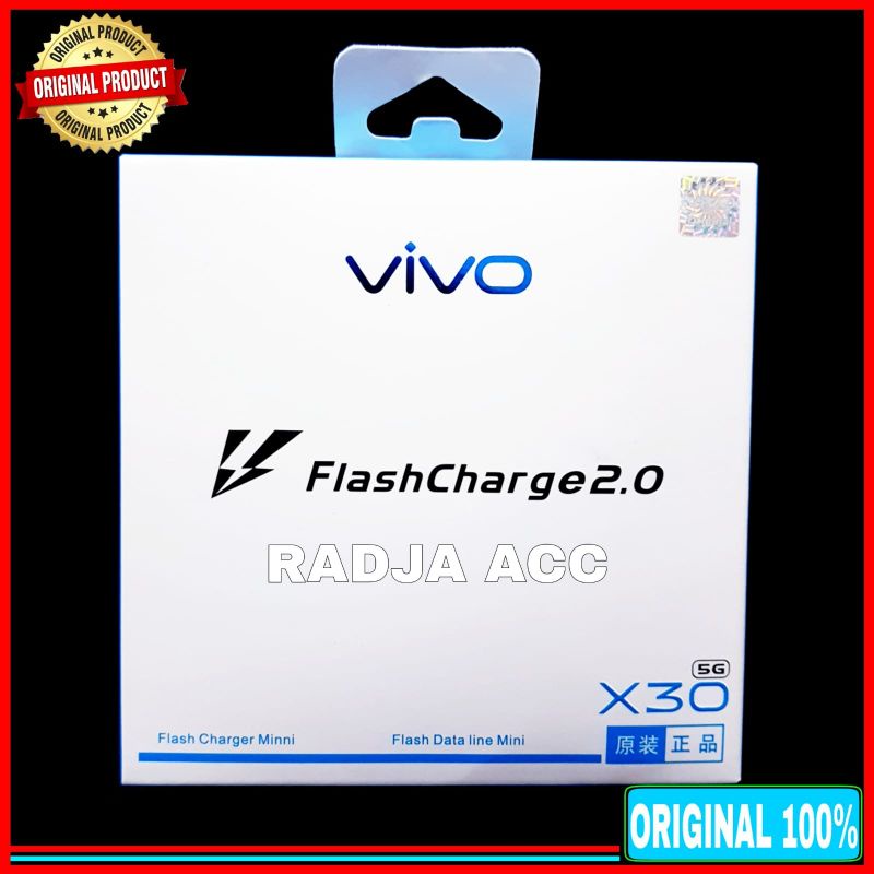 Charger Vivo X50 X50 Pro ORIGINAL 100% FlashCharge 2.0 Type C 33 Watt