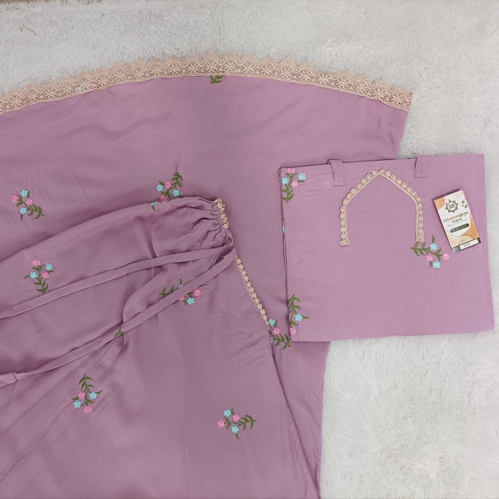 Mukena Rayon anak motif Bordir mewah renda giver || Mukena anak Motif fatimah || Mukena anak Motif || Mukena anak Bordir || Mukena anak renda giver bordir