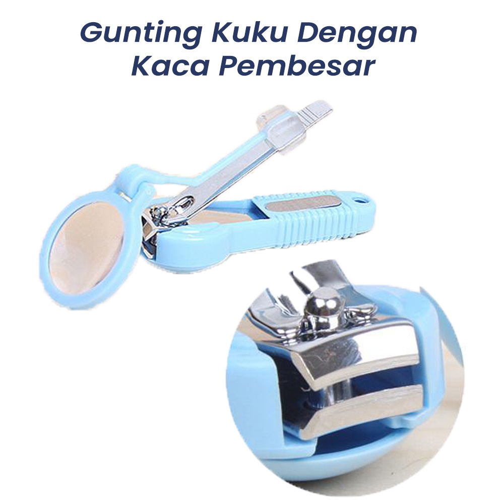 gunting kuku dengan kaca pembesar nail clipper with magnify