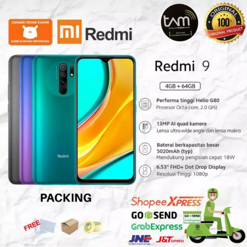 Jual Redmi 9 4 64gb Garansi Resmi Bnib Handphone Xiaomi Redmi 9 Handphone Xiaomi Murah Indonesia