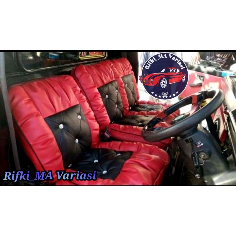 sarung jok mobil New Carry, L300 pick up / Cover jok mobil New Carry motif sofa kancing kristal / bu