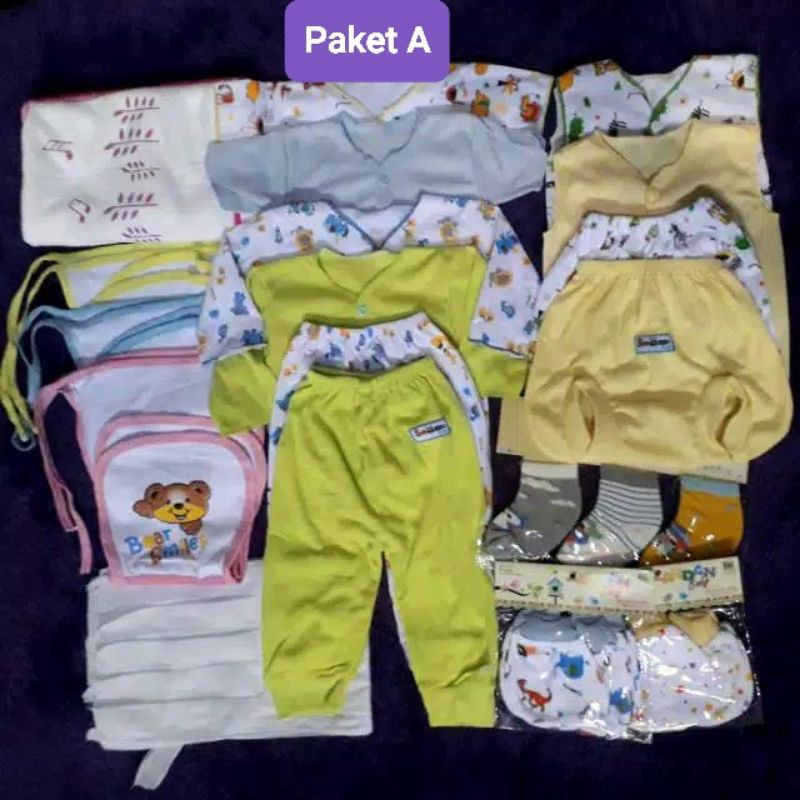 SNI 42 pcs SNI PAKET HEMAT Newborn Perlengkapan Bayi Baru Lahir Baju Bayi Celana Bayi