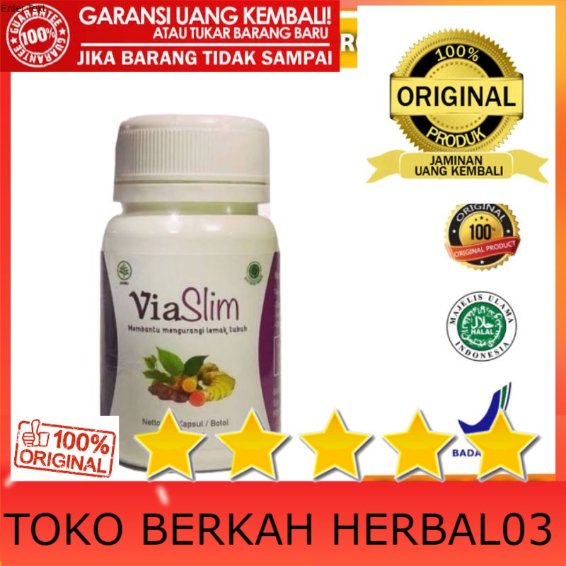 100% ASLI ViaSlim Via Slim Obat Pelangsing Badan Ampuh Herbal BPOM Viaslim Suplemen Diet Terbaik