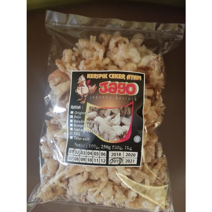 

Keripik Ceker Ayam rasa BBQ 250 gram, kripik keto barbeqiu kerupuk