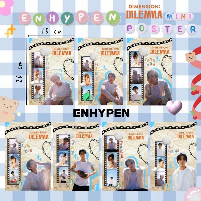 ENHYPEN DILEMA MINI POSTER WALL DECOR ODYSSEUS VER