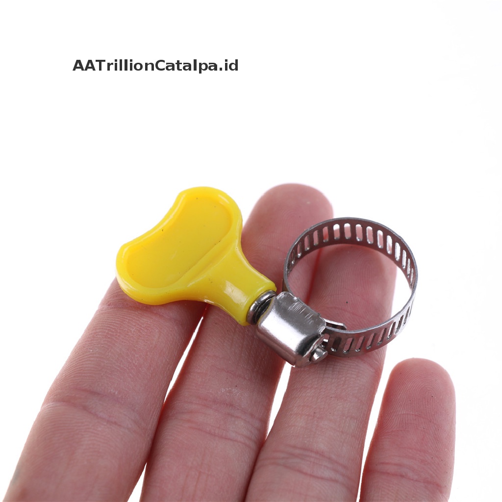 10 Pcs Klip Penjepit Selang Bahan Stainless steel Gaya Amerika