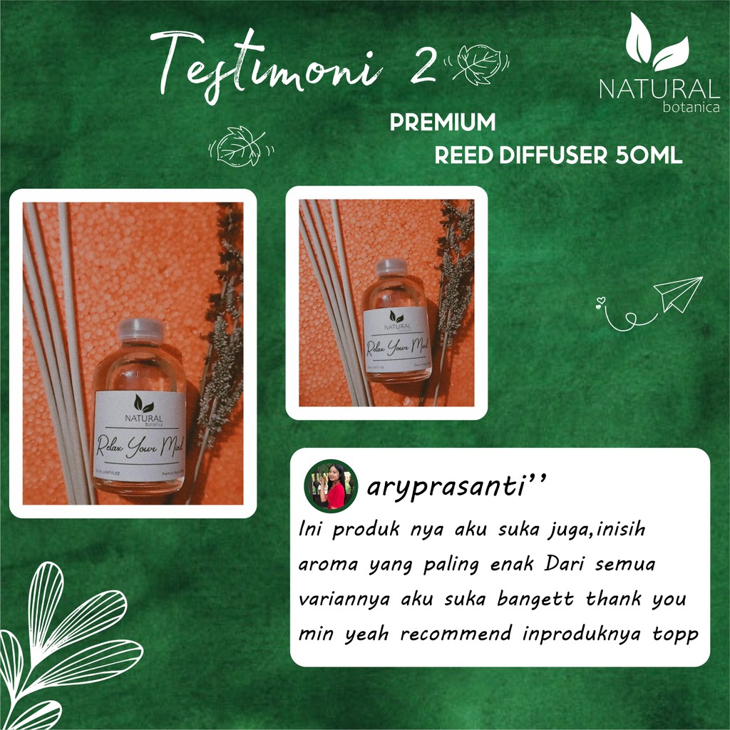 Natural Botanica Premium Reed Diffuser Set 100ml  Spesial Parcel Kado Hampers