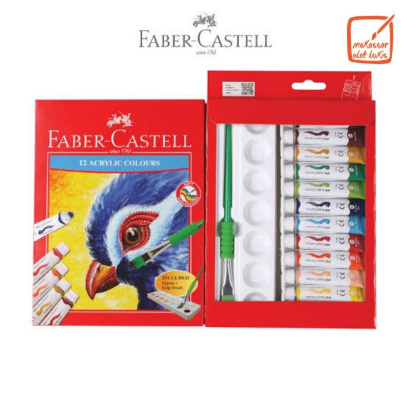 

Faber Castell Acrylic Colour Tube Set 12 | Cat Akrilik 12 Warna