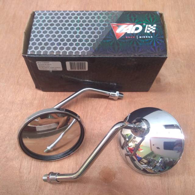 SPION MOTOR VARIASI RETRO BULAT MINI HONDA CROME KACA CEMBUNG