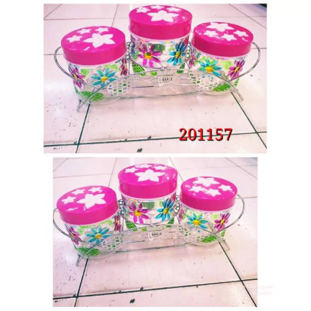 Toples set kaca ITAWANI susun 3
