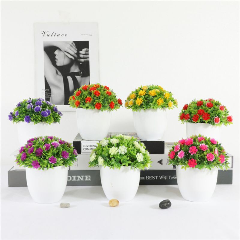 COD/BONSAI BULAT Mini Ball Tanaman Bulat Bunga Artifisial Bulat Dekorasi Rumah Bunga Plastik BP8805-1