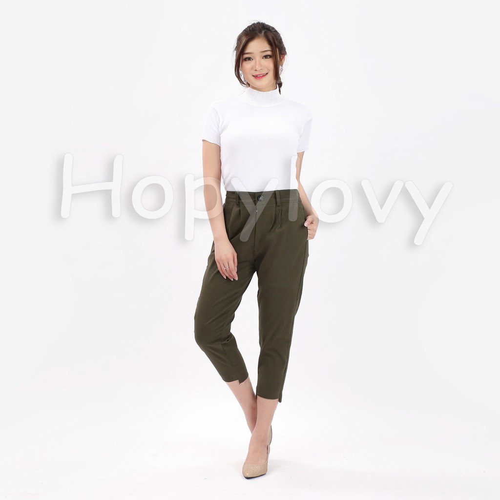 HOPYLOVY - Celana Wanita Londora Cutting Pants