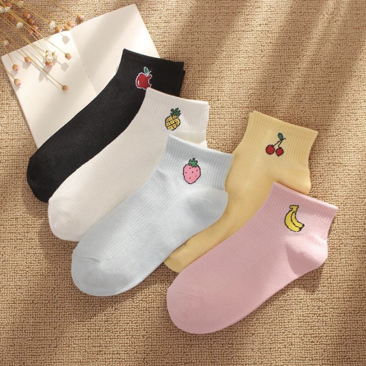 Kaos Kaki Buah Fashion Unisex Wanita Pria Murah Kaus Semata Ankle Socks