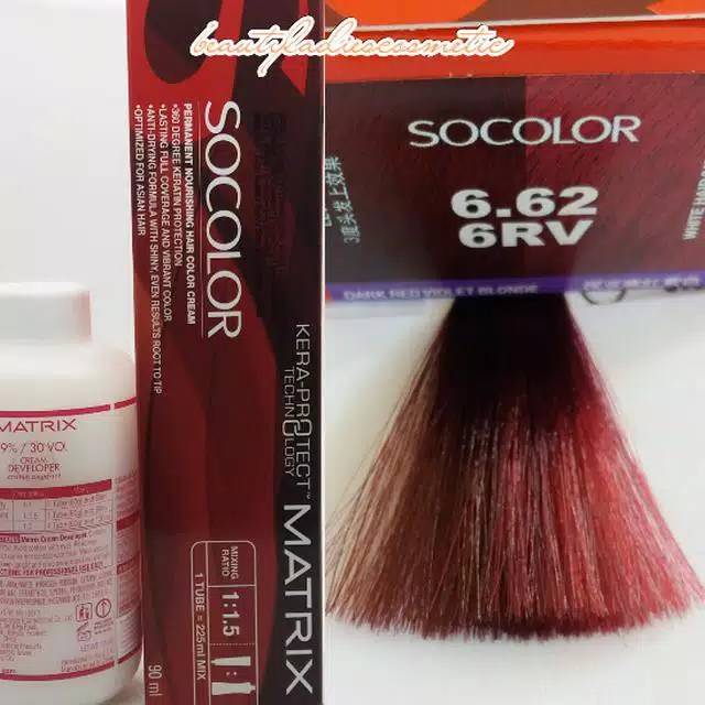 Matrix Socolor 6 62 Dark Red Violet Blonde Oxydant Shopee