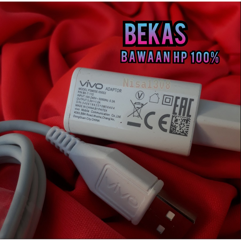 Charger vivo Y91 y81 y71 y56 y55 y53 ori bawaan hp