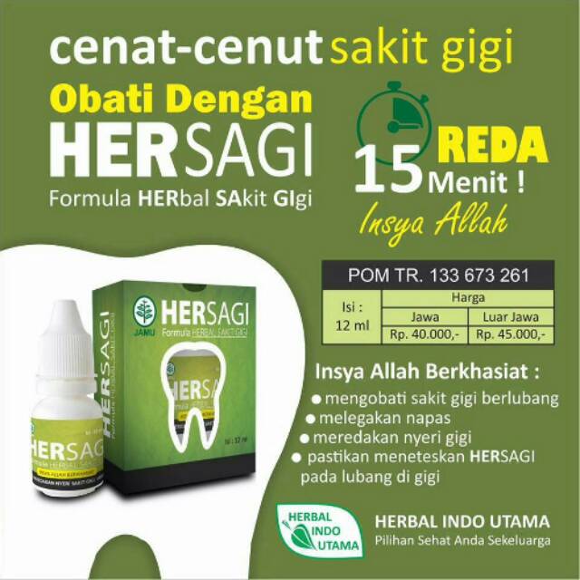

Hersagi, Herbal Sakit Gigi