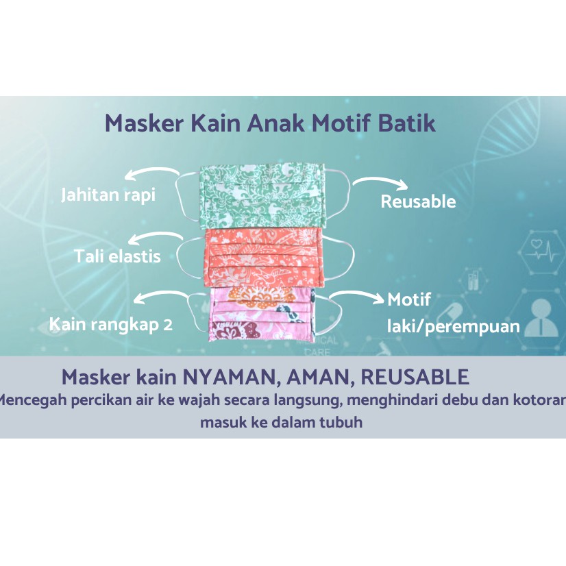 Masker Kain Anak Batik