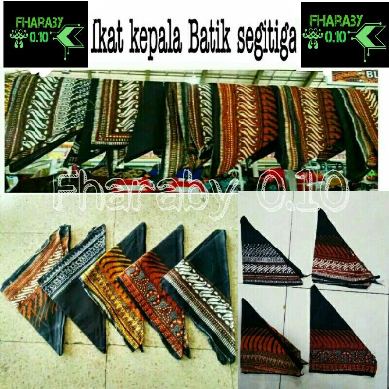 Ikat Kepala Batik Segitiga/Slayer batik/iket batik/UDENG batik segitiga