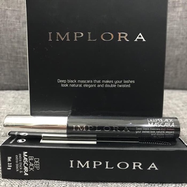 `ღ´ PHINKL `ღ´ ɪ ᴍ ᴘ ʟ ᴏ ʀ ᴀ   Implora deep black mascara waterproof anti air tahan lama transferproof bulu mata cetar extension