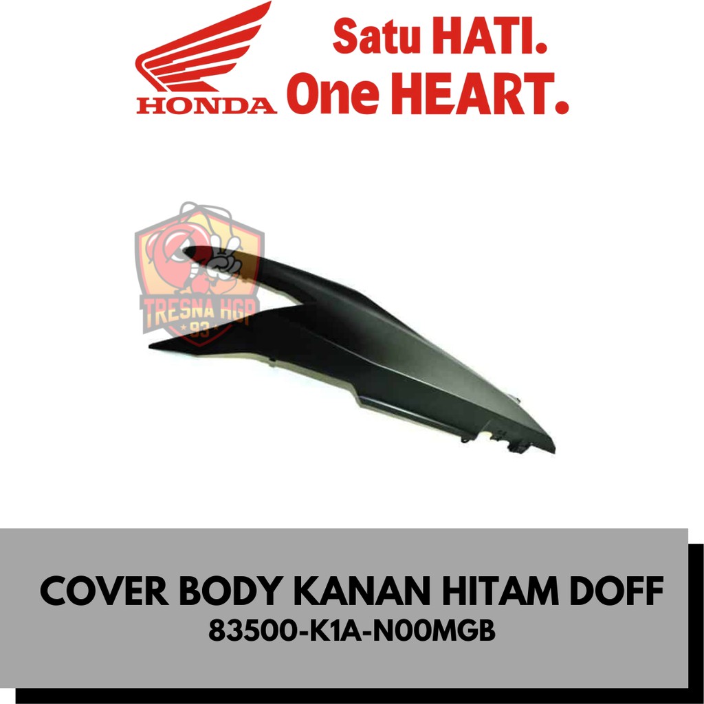 83500-K1A-N00MGB COVER BODY KANAN HITAM DOFF BEAT LED K1A | COVER R BODY HITAM DOFF