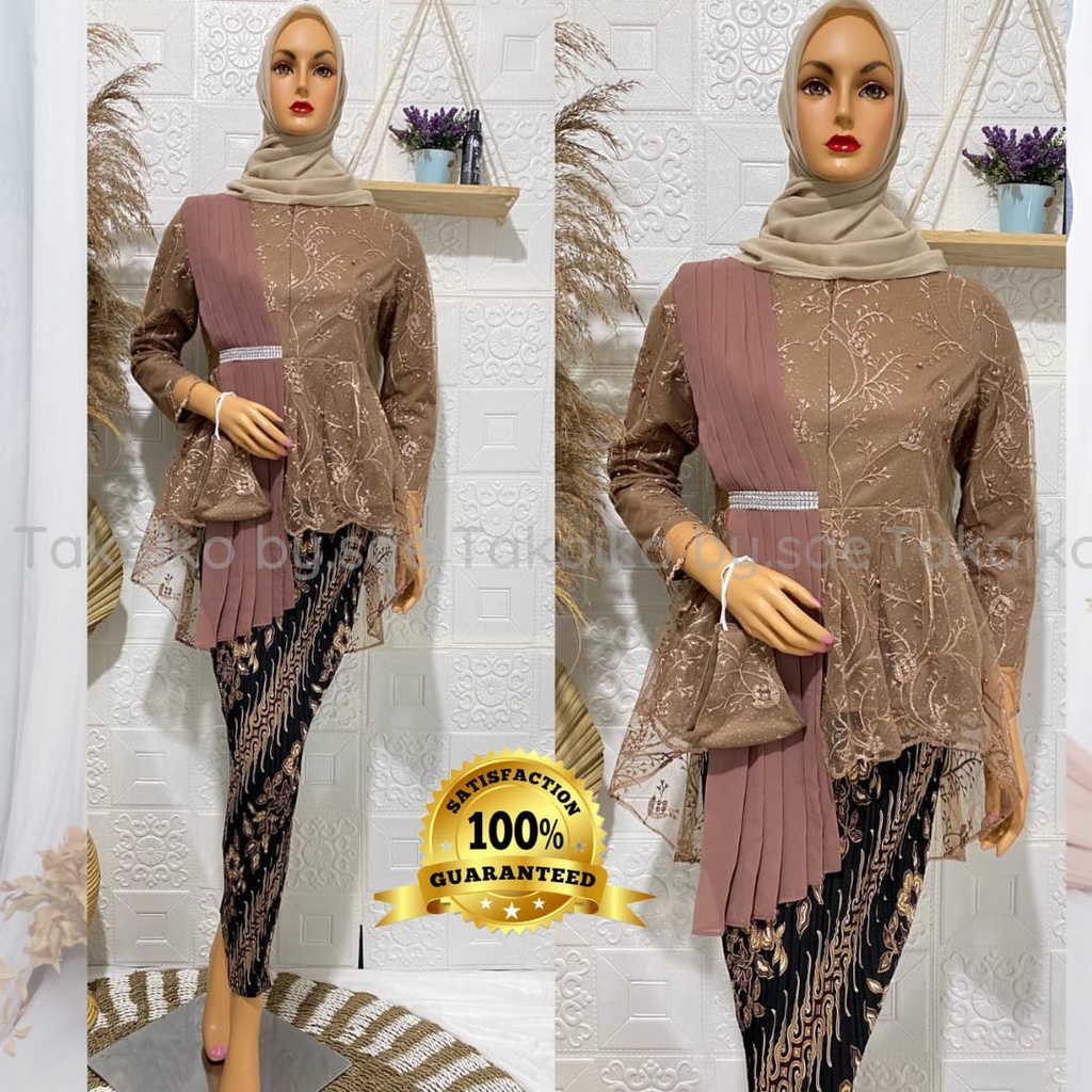 MY-Setelan Kebaya AMALIA-Kebaya Modern-Kebaya Wisuda terbaru-Atasan Kebaya tile Kekinian