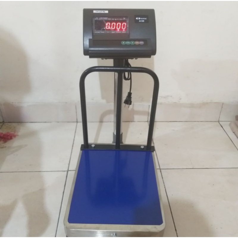 Timbangan Duduk Digital, Timbangan Laundry, Sonic A12e Cap. 100kg + Pagar