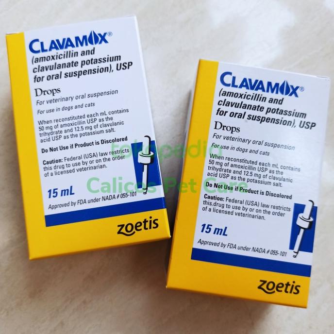 Clavamox Drops Zoetis Antibiotik Kucing Anjing