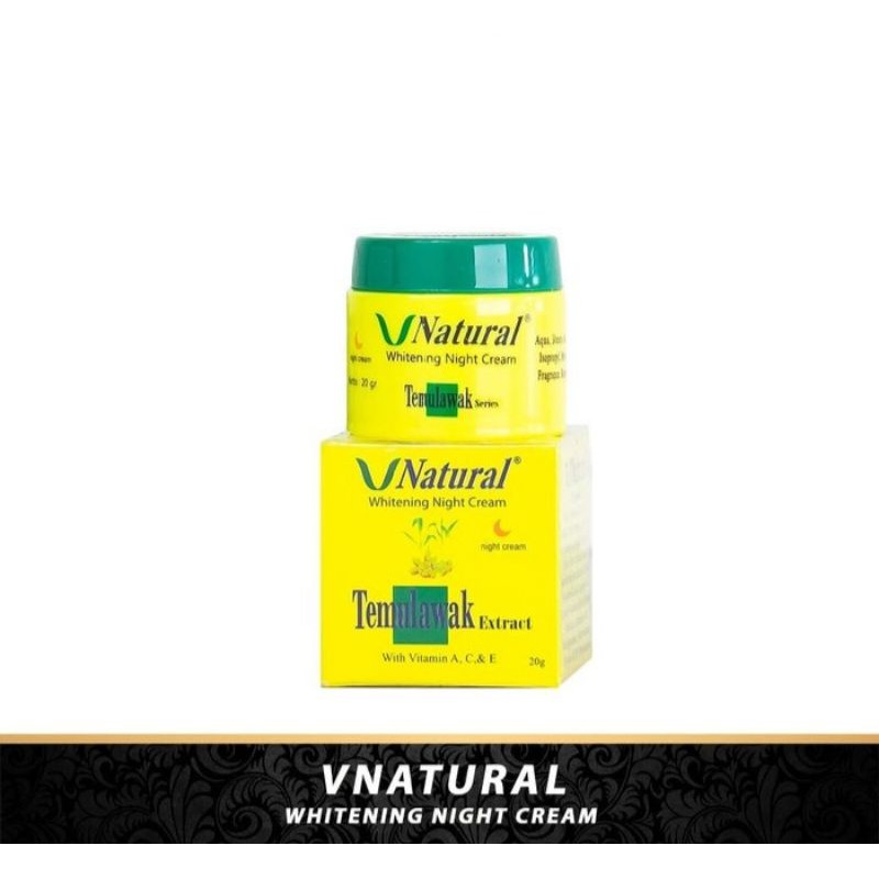 Temulawak V Natural Whitening Night Cream 20gr