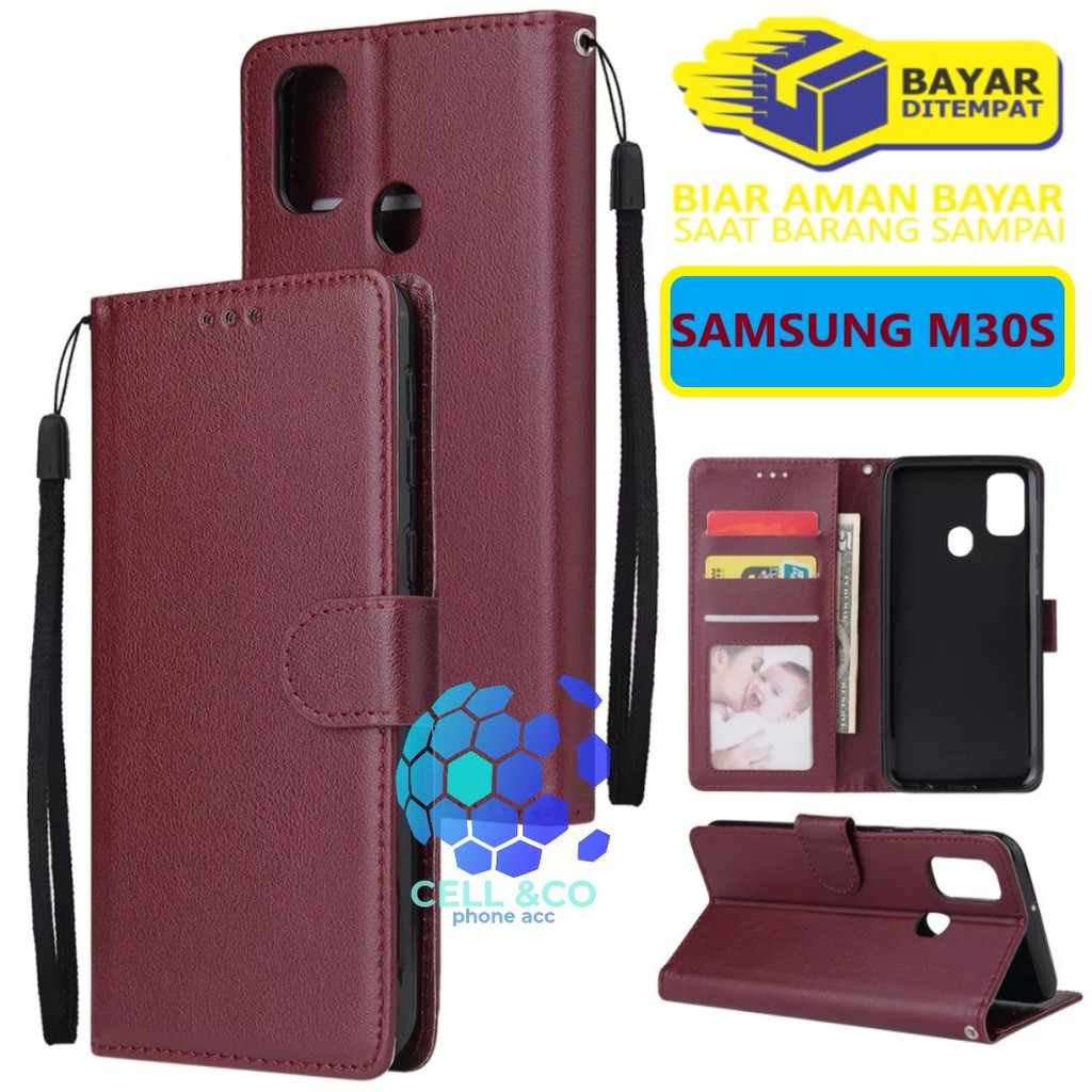 Flip cover SAMSUNG M30S Flip case buka tutup kesing hp casing hp flip case leather wallet