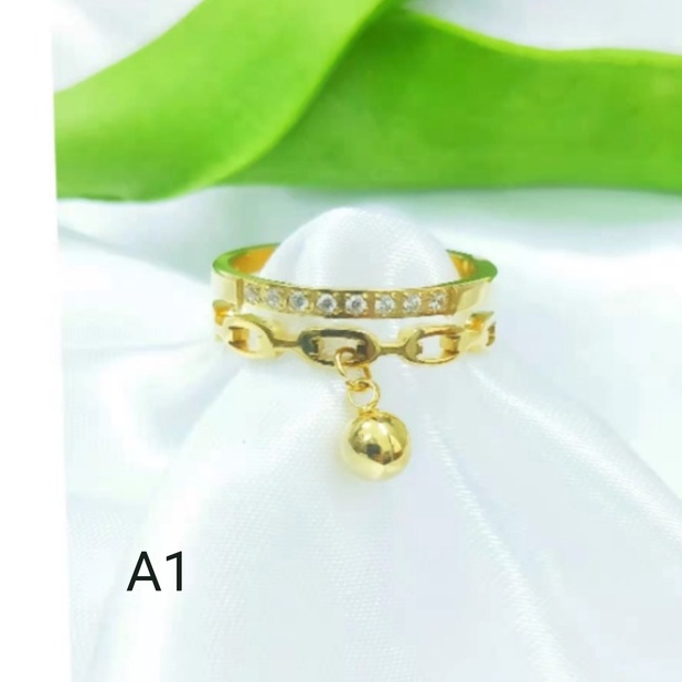 Cincin Titanium Permata Perhiasan Fashion a1-3