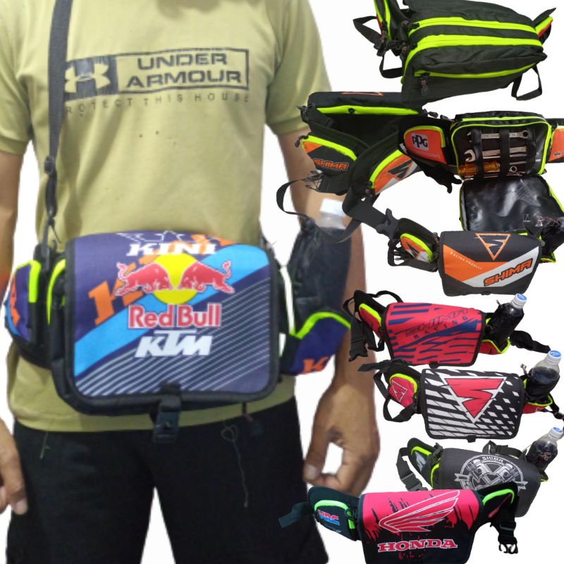 tas selempang pinggang Adventure cross trail touring tas mekanik