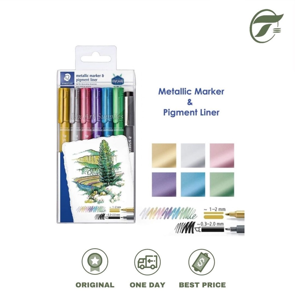 

SPIDOL METALLIC MARKER 6 PCS & PIGMENT LINER 1 PCS 8323-SWP6P STAEDTLER