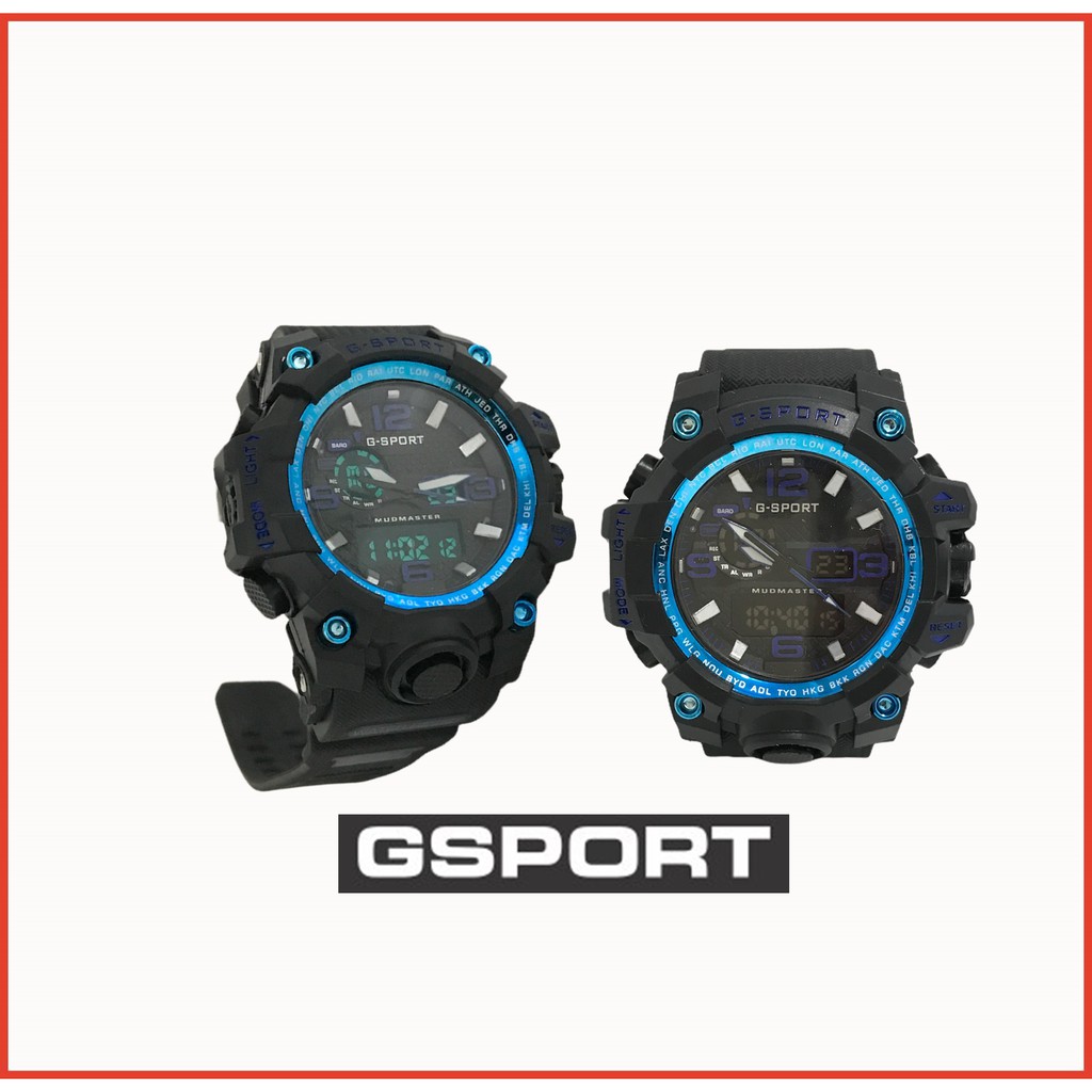 Promo Jam Tangan Keren GSport Digital Double Time Analog &amp; Digital