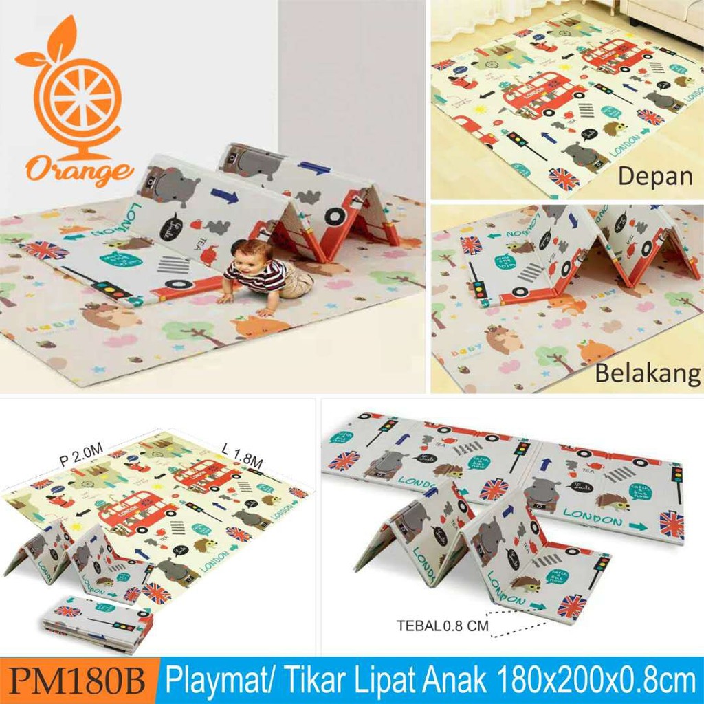 Playmat Premium Anak Bayi Lipat - MOTIF RANDOM