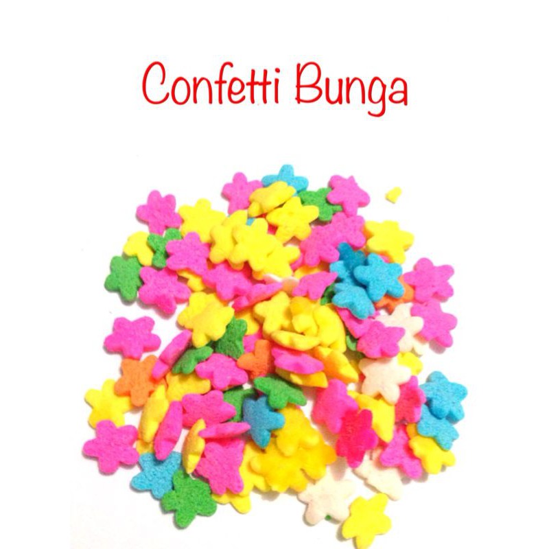 

Confetti bunga 500gram, sprinkle birthday cake flower, spikel bunga warna warni