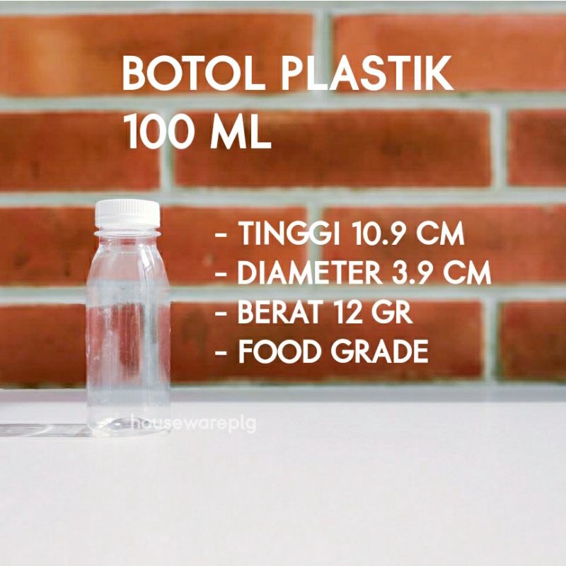 Botol Plastik 100 ml - Botol Jelly 100 ml - Botol Zam Zam 100 ml