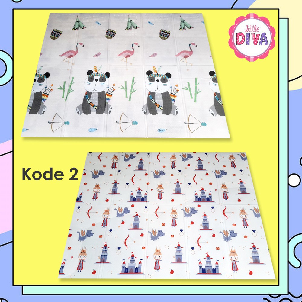 150x195 cm PLAYMAT BABY &amp; PLAYMAT BABY PREMIUM 150x200 cm Alas Bermain Bayi Anak  play mat matras motif bolak balik