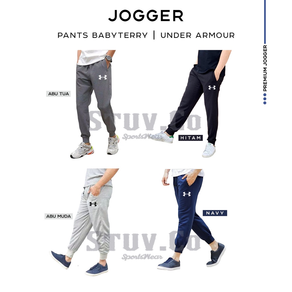 CELANA JOGGER PANTS BABYTERRY SWEATPANTS GYM FITNESS JOGGING LATIHAN OLAHRAGA PRIA WANITA MURAH