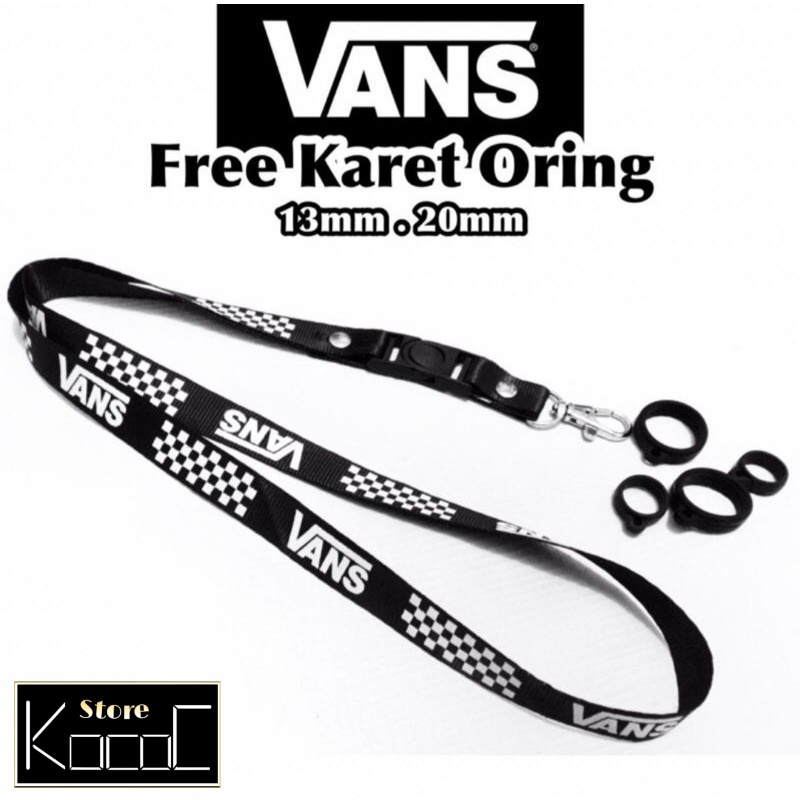 

gantungan kunci VANS / tali lanyard distro / gantungan leher id card name tag kartu nama unisex logo