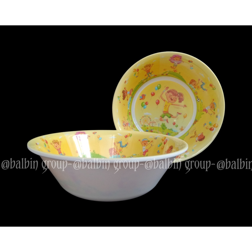 BALBIN 3 MANGKUK BULAT MELAMIN KARAKTER UKURAN BESAR/7.INC
