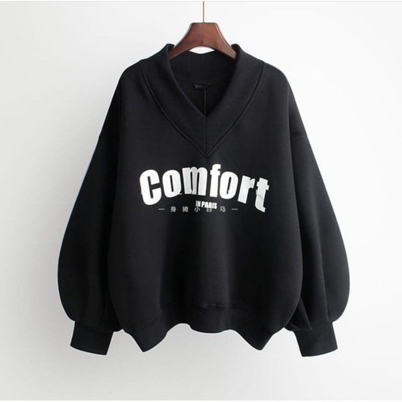 SWEATER WANITA COMFORT /// CREWNECK OVERSIZE SWEATSHIRT TEBAL KEKINIAN TERBARU''